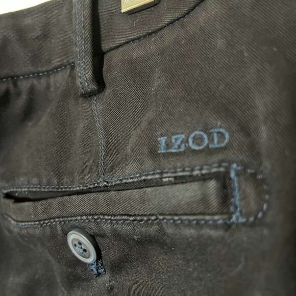 IZOD Pants Regular Fit Chino Stretch Size 33x32 Straight - Picture 3 of 5
